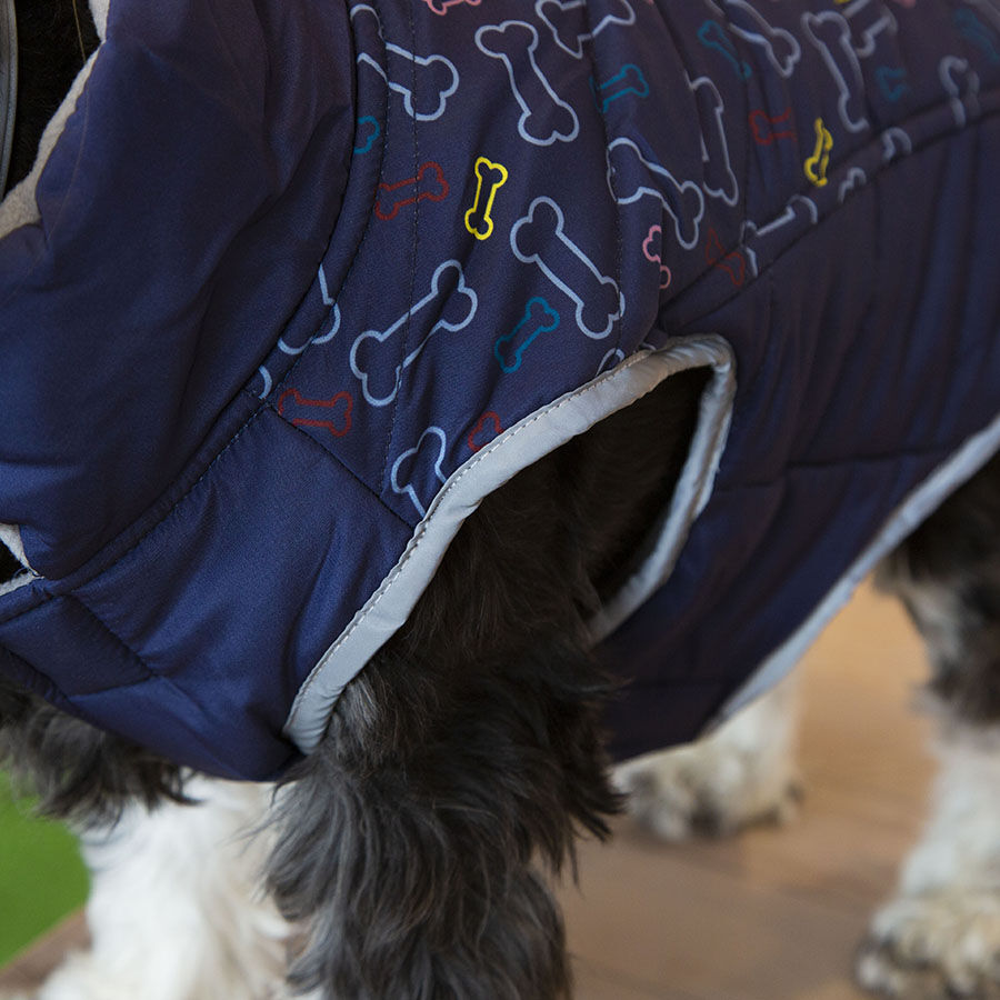 Outech Casaco Azul com Estampagem de Ossos para c&atilde;es, , large Imagem n&uacute;mero 4